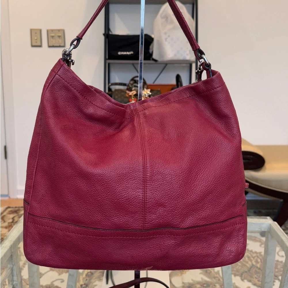 Coach Park‎ Pebble Leather 23293 Hobo Shoulder Bag